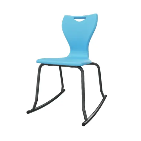 En Rock Educational Chair - Size 6 - Black Frame - Sky Blue